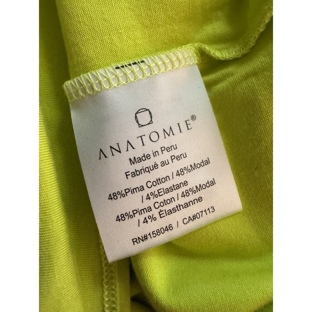 NWT Anatomie Juliana Citrus Yellow Long Sleeve Pima Cotton T-shirt Small - Picture 7 of 8